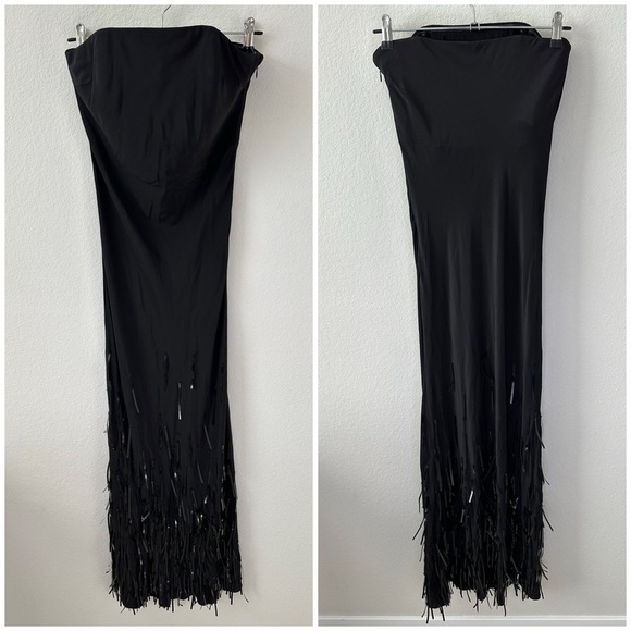 CULT GAIA Anisa Black Gown Maxi Dress SZ US 4 - Picture 3 of 11